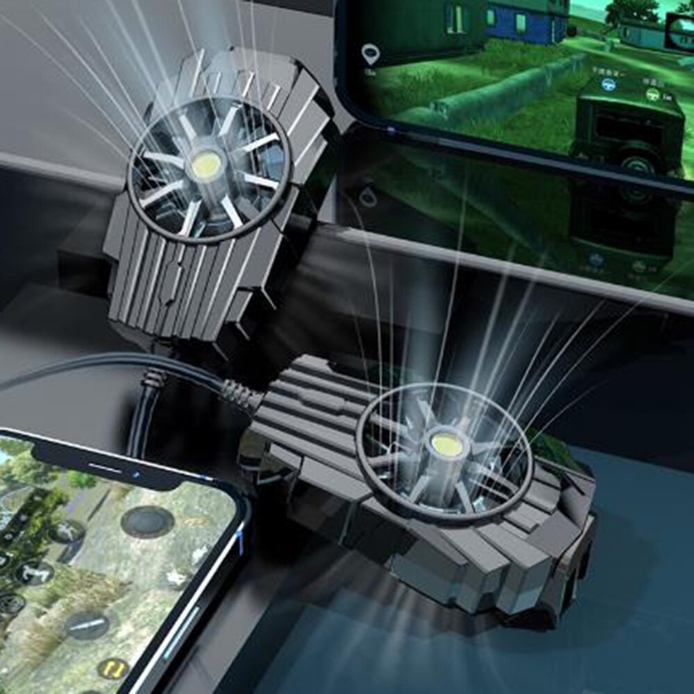 Uniwersalny telefon komórkowy Cooler gra wentylator Gamepad uchwyt telefonu stojak grzejnik dla iphone Xiaomi Poco akcesoria do gier