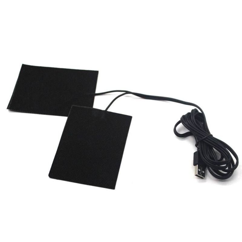 5V Carbon Fiber Heating Pad Hand Warmer USB Heating Film Electric Winter Infrared Fever Heat Mat: 2pcs