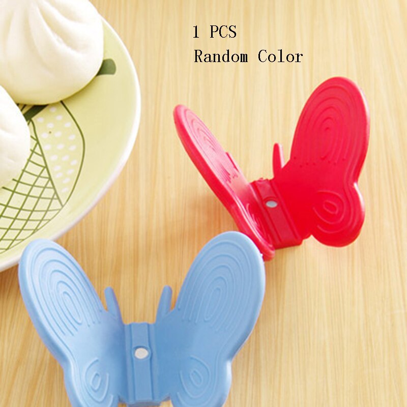 Adorable Butterfly-Shaped Silicone Anti-Scald Clip Plate Pot Plate Pan Dish Clamp Take Bowl Kitchen Tool Gadget Magnet Tool: Default Title
