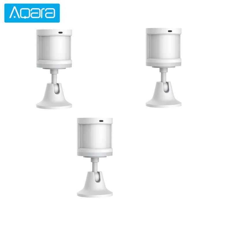 Aqara Motion Sensor Human Body Sensor Movement ZigBee Wireless Connection For Alarm System Work With Apple Homekit/mijia app: 3 pcs