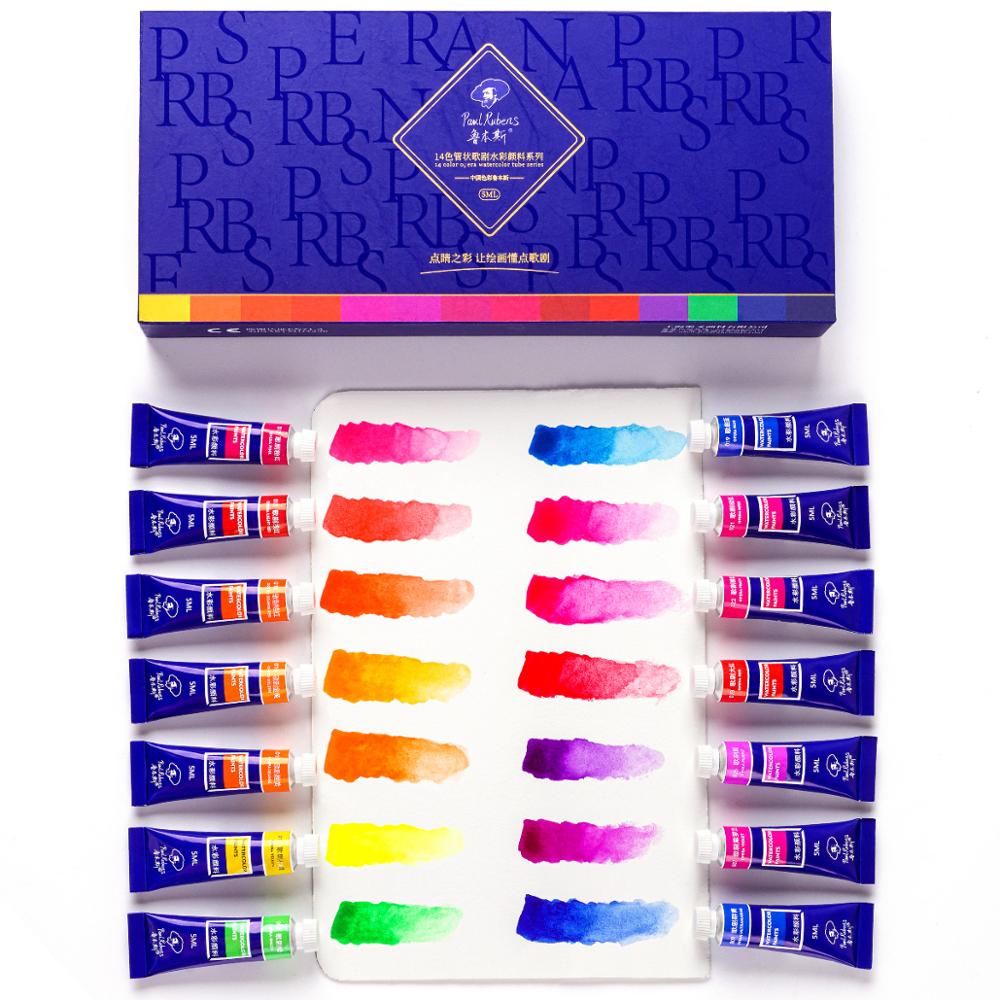 paul Rubens Aquarell Oper Serie Farbe einstellen, 5ml * 14 rohr Helle Farbe Geeignet für Comic, Illustration, Dekoration