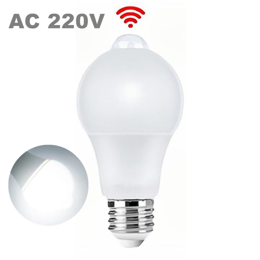20W 18W 15W 12W 9W Lampada LED E27 bombilla de detección de movimiento 85-265V lámpara inteligente de detección infrarroja que funciona en la noche AC 220V: Morado / Azul