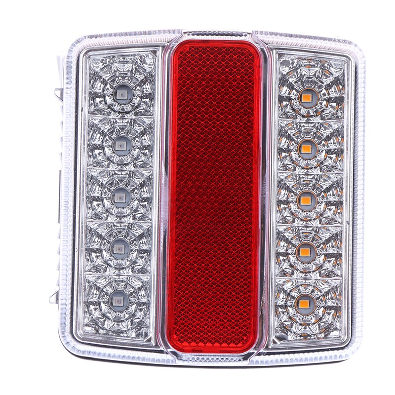 1pc Red + White LED Submersible Trailer Tail Lights Boat Marker Truck 16LED Trailer Taillights