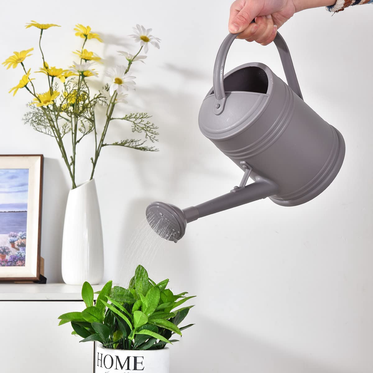 Regadera para plantas de interior, accesorio para regar flores, exterior, para plantas de casa, jardín, Caño largo de interior