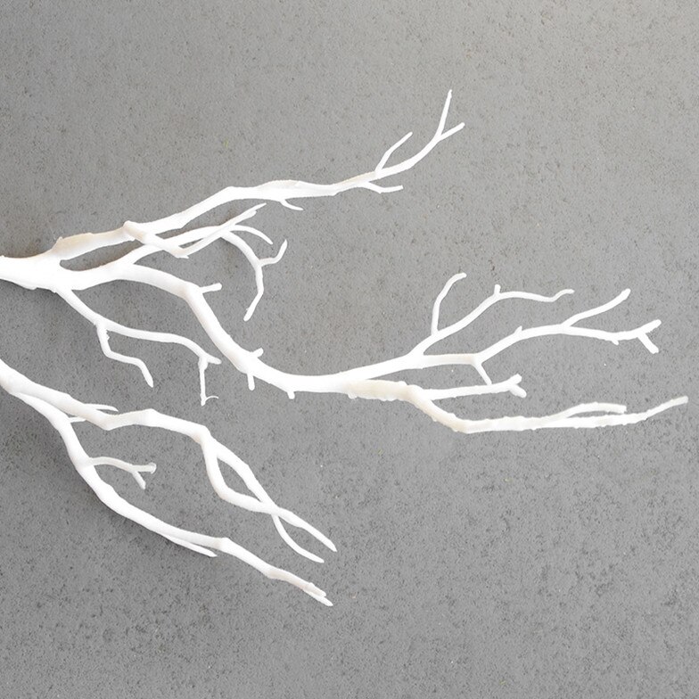 1 Pcs Grote Takken Bifurcated Plastic Decoratie Bloem Woondecoratie Takken Kunstbloemen Decoratie: white