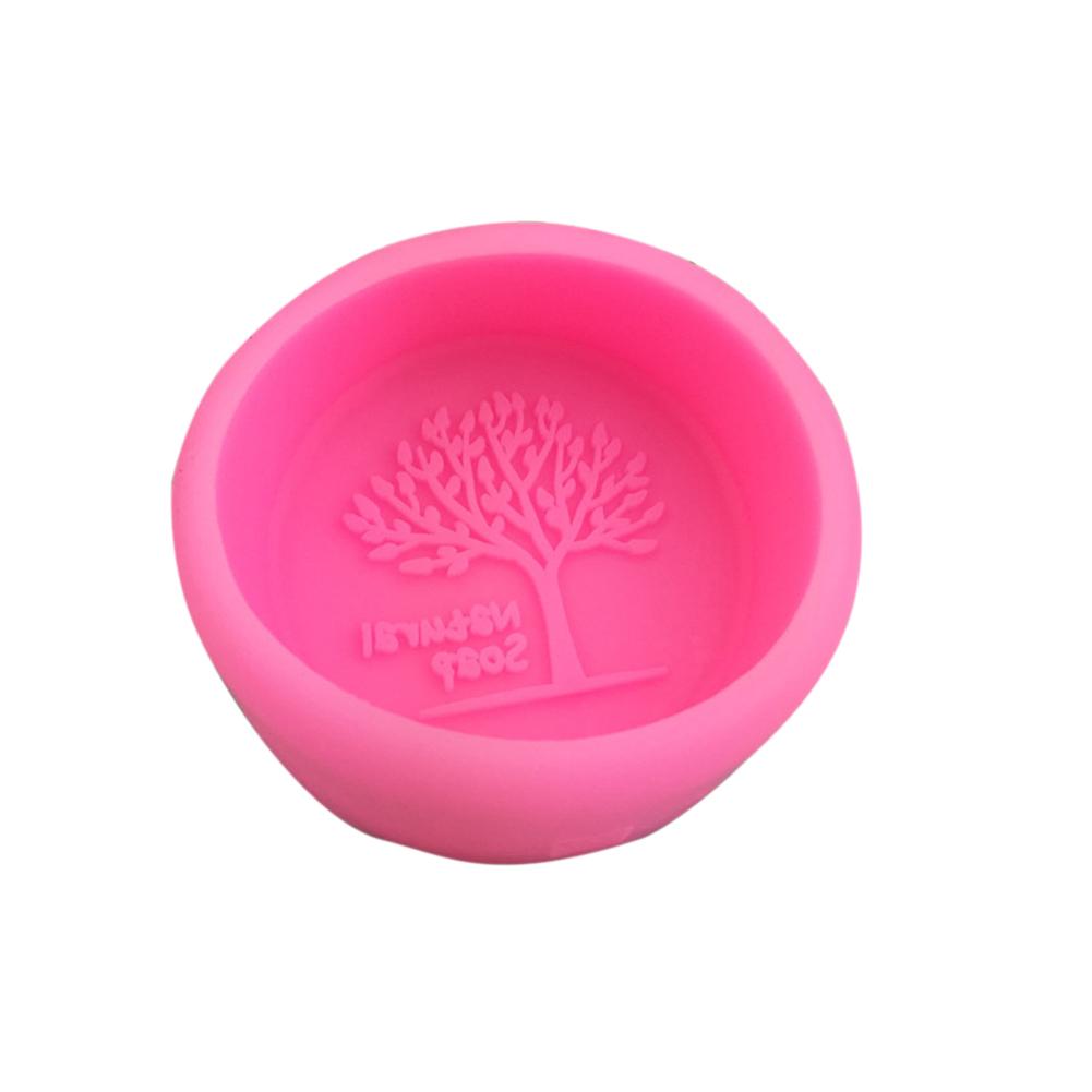 Round Natural Tree Handmade Soap Silicone Mold DIY Christmas Soap Mold Soap Making Supplies Cake Decorating Tools Chocolate Mold