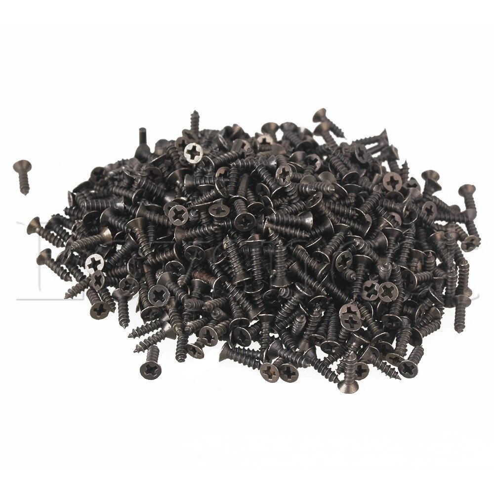 Vis à bois Antique en Bronze de 100g, 8x2mm, tête plate, filetage profond