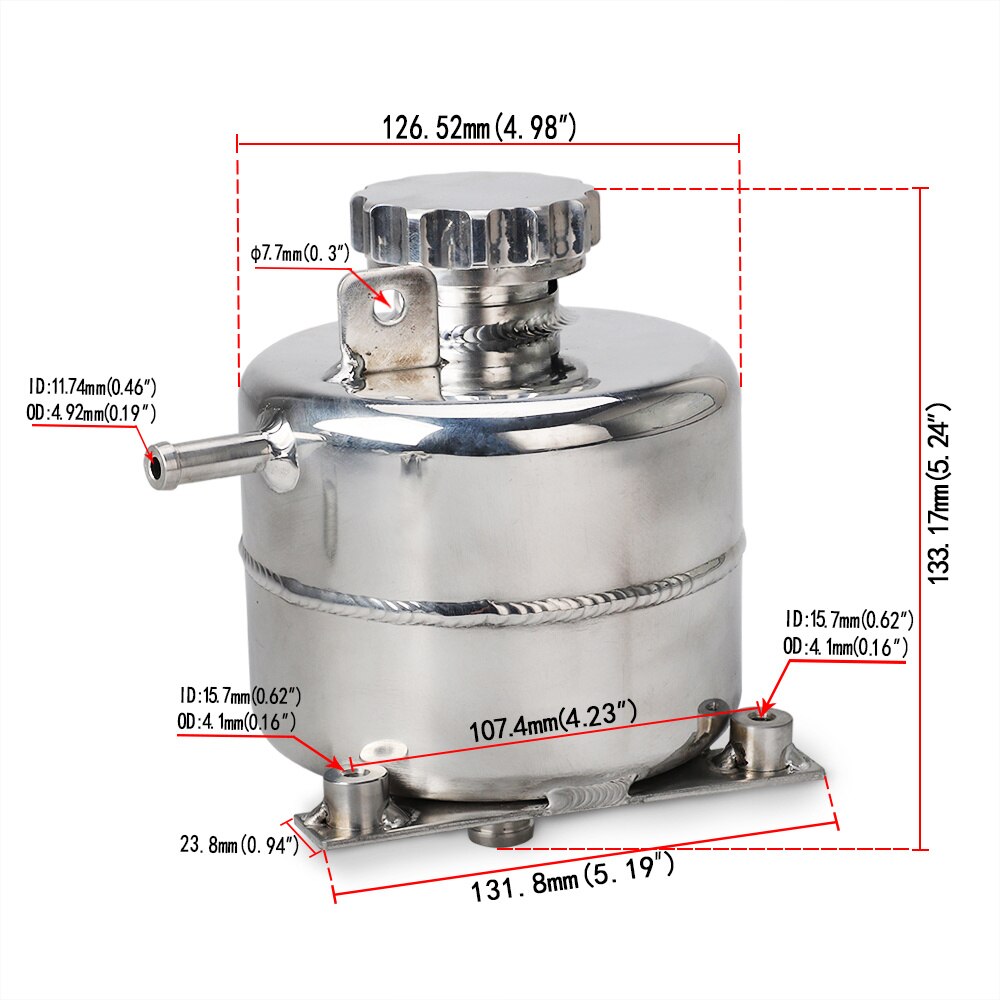 Collecteur de liquide de refroidissement Expansion trop-plein réservoir d'eau et bouchon réservoir boîte en aluminium pour MINI Cooper S R52 R53 accessoires de voiture