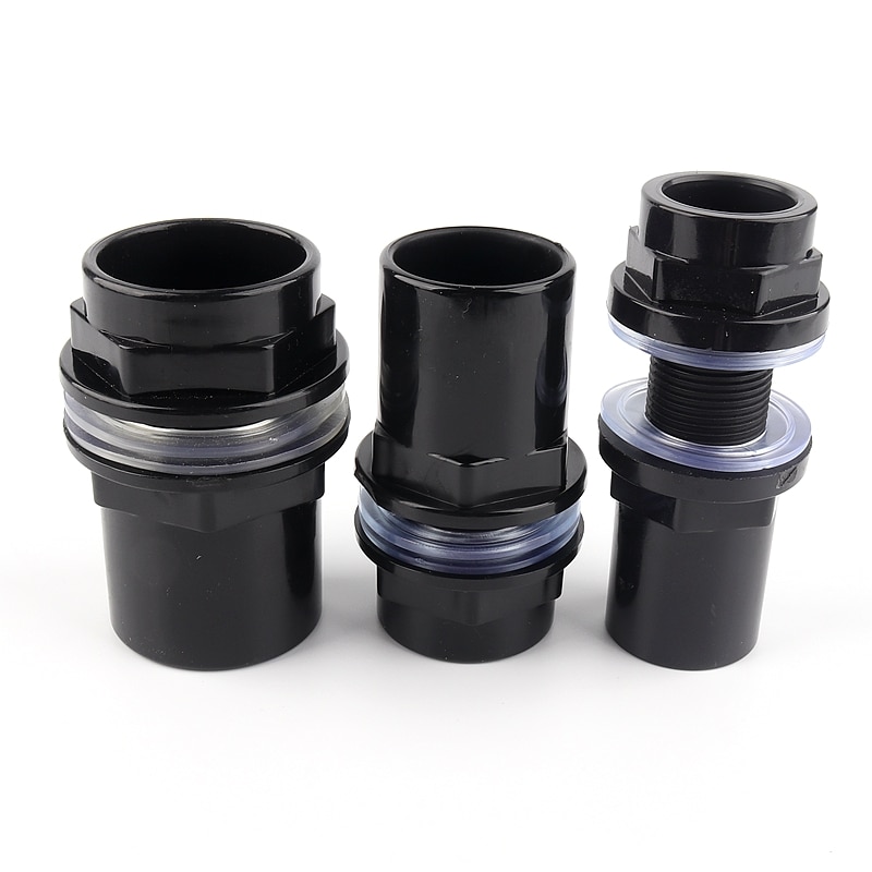 5 Size Avaliable 1/2"~1 1/2" PVC Pipe Fittings Aquarium Fish Tank Connector Overflow Thread Water Supply Accessories Joint
