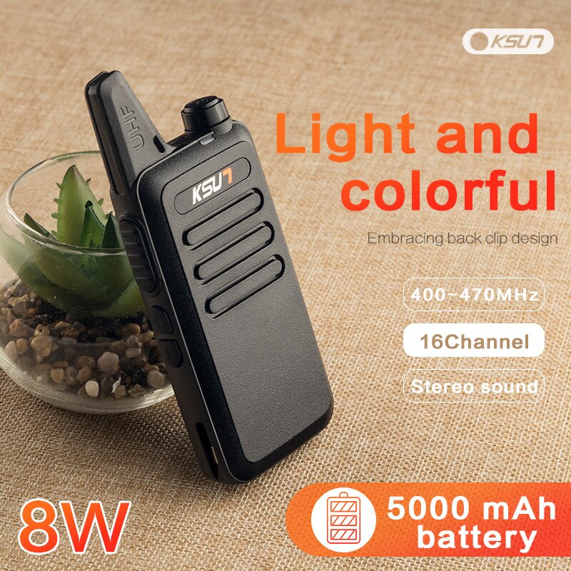 KSUN X-63TFSI Walkie Talkie Mini Talkie Walkie UHF 400-470HMz Two Way Radio Ham Radio