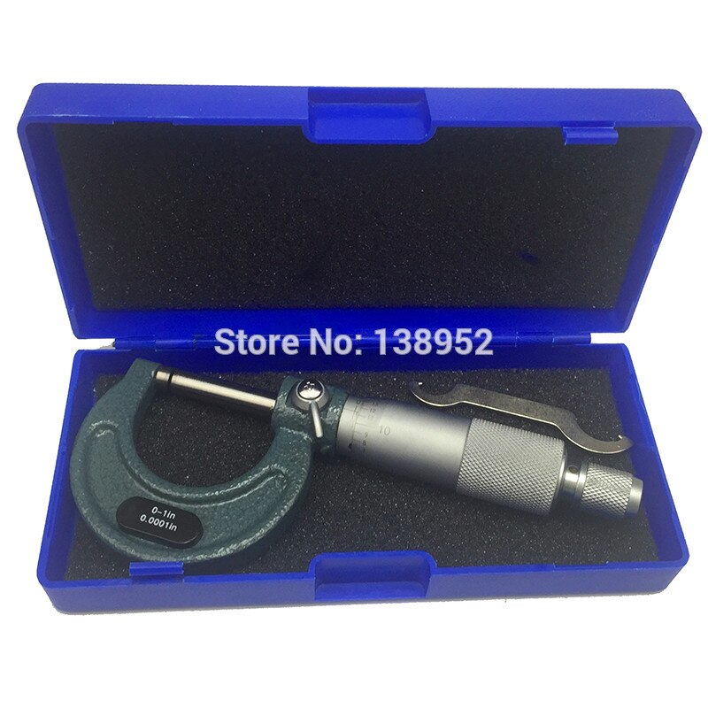Micrómetro de tope de trinquete, 0-1 &quot;, exterior, 0,0001&quot;