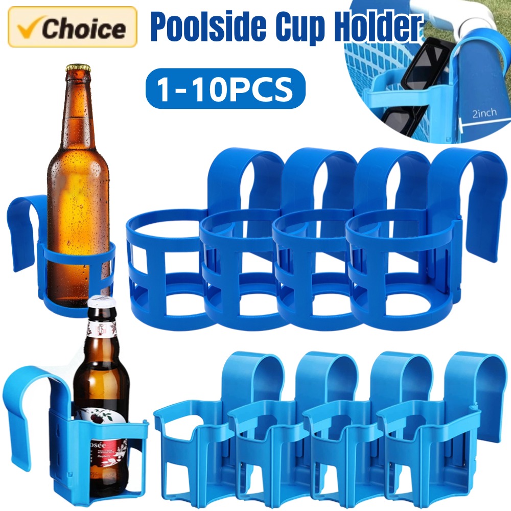 Kopholder til poolside til overjordisk swimmingpool kopholder til pool drikkeholder til pool til 2 cm eller mindre rund bar ved poolen