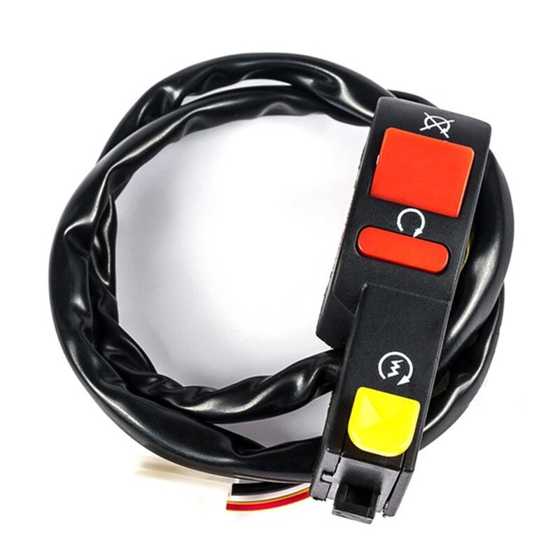 Bouton marche/arrêt électrique pour moto, 1 pièce, interrupteur de démarrage/arrêt pour Dirt ATV Quad, adapté au guidon de 7/8 pouces