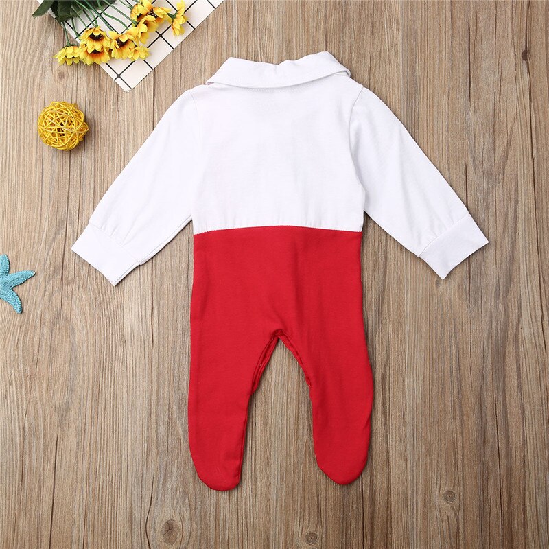 Infant Clothing Baby Boy Kids Party Long Sleeve Romper Jumpsuit Strap Shirt Bib Pants Clothes