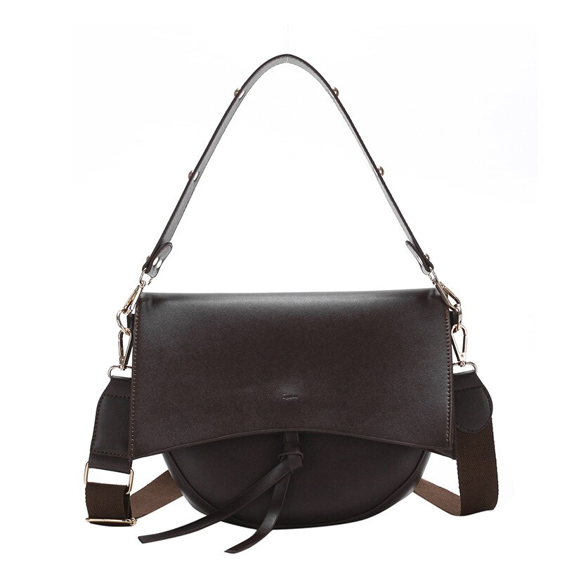 en cuir PU sac à main femmes sac rétro grande capacité épaule sac à bandoulière décontracté fourre-tout femme pochette sac à main: Coffee Handbag