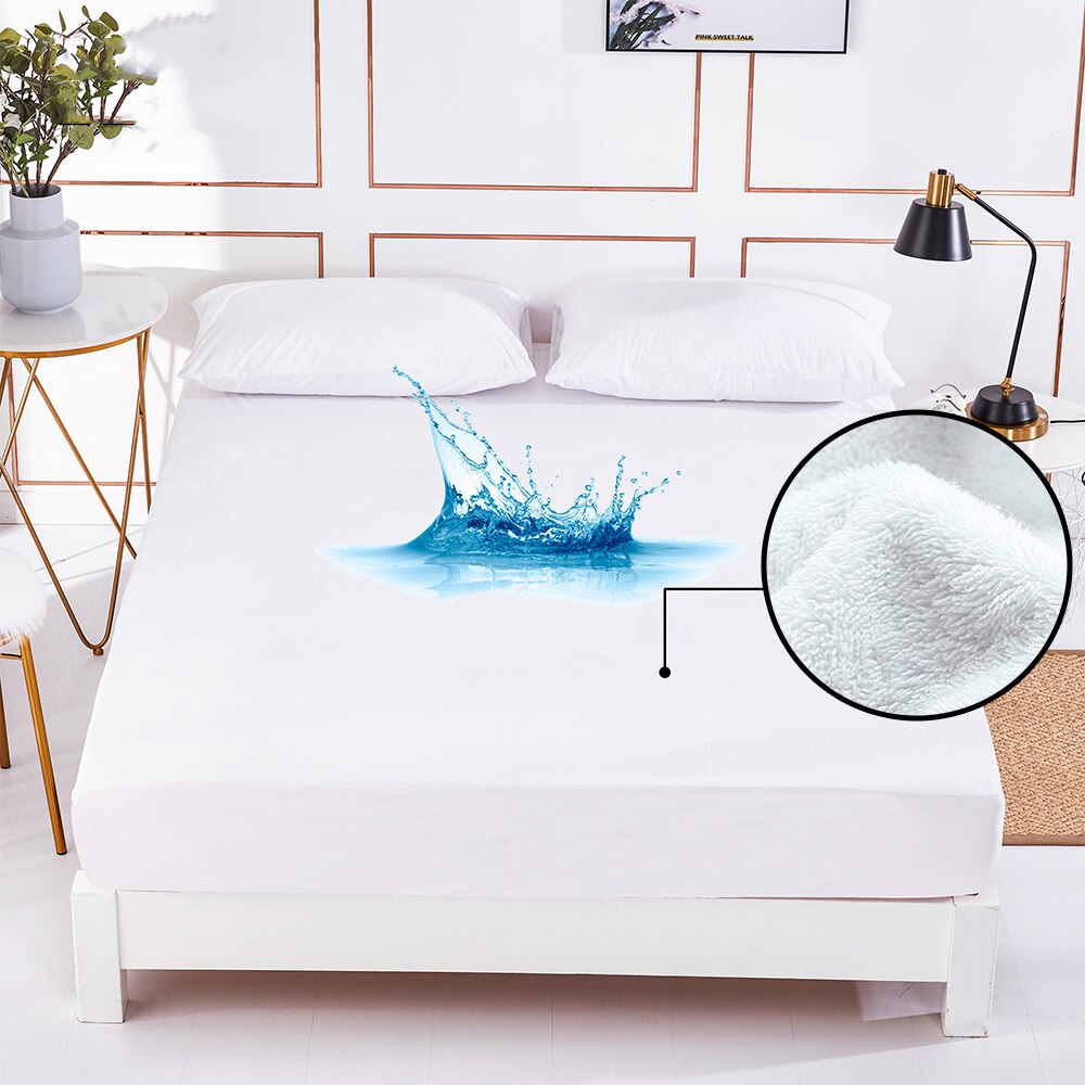 Sprei Op Het Bed Covers Badstof Vel Op Elastische 160*200 Waterdichte Matras Protector Cover Voor Bed Spreien Voor bedshome