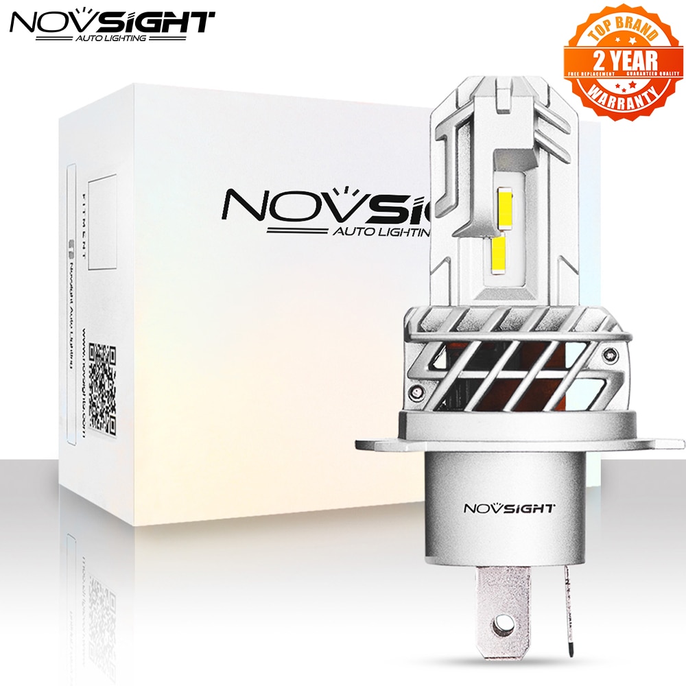 NOVSIGHT Motorcycle Headlight Bulb Led H4 H7 H11 1:1 Mini Size 6000K White 5000LM 25W 12V Motorcycle Headlamp Bulbs