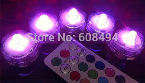 10 teile/los LED tauch floralytes ferngesteuerte Blumen- Teelicht w/Timer Regler RGB farbwechsel Hochzeit weihnachten