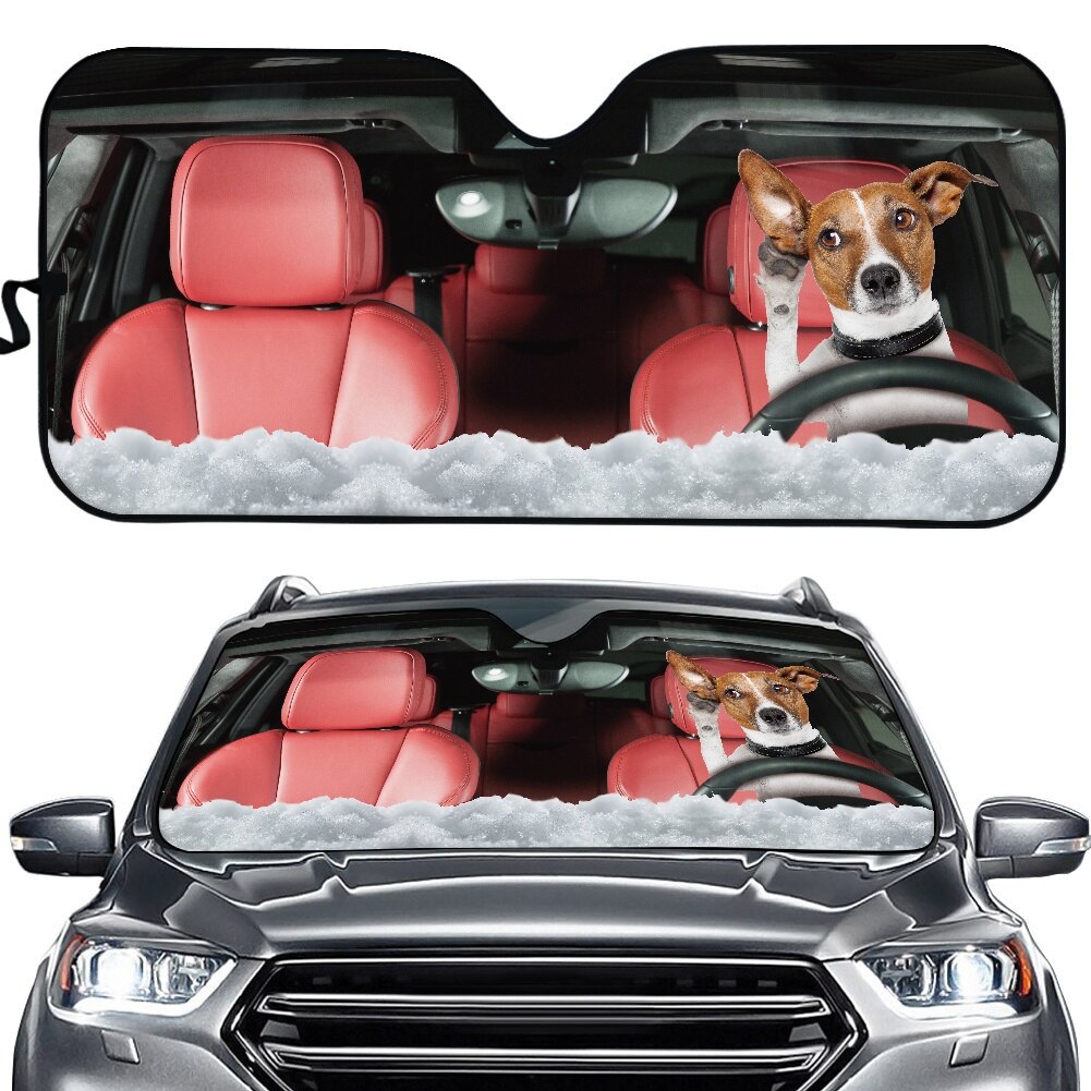 1Pcs Windshield Sun Shade for Car Decoration Funny Dog Print Window Foldable Auto Sunshade Front Window Sun Shield Sun Visors: YSFD1303HC