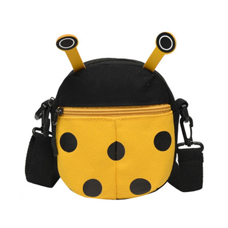 Cartoon Schouder Tas Meisje Dier Schoudertas Lieveheersbeestje Tassen Portemonnees Heuptas: YELLOW