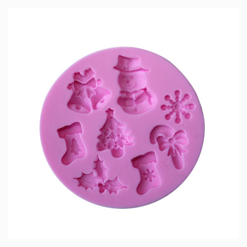 Kerstboom Santa Vorm Silicone Mold Sugarcraft Diy Fondant Taart Decoreren Gereedschappen Cupcake Koekjes Bakken Accessoires
