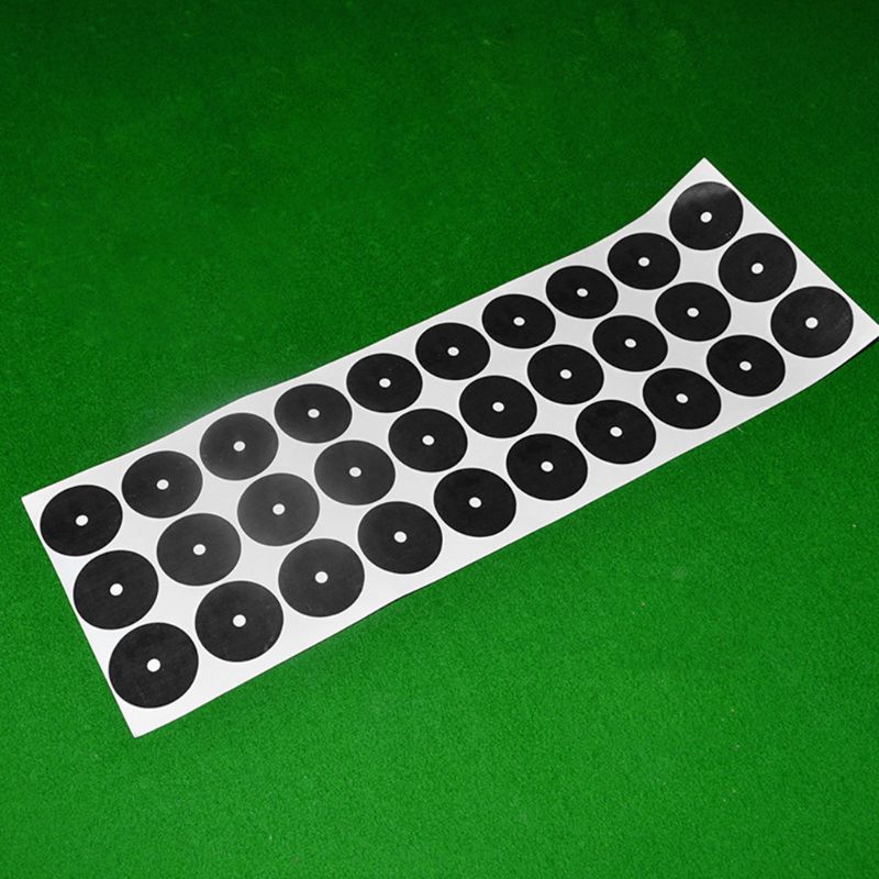Pegatinas de puntos de billar, pegatinas de localizador de bolas blancas y manchas de mesa negras, accesorios de billar, Americano/Inglés,