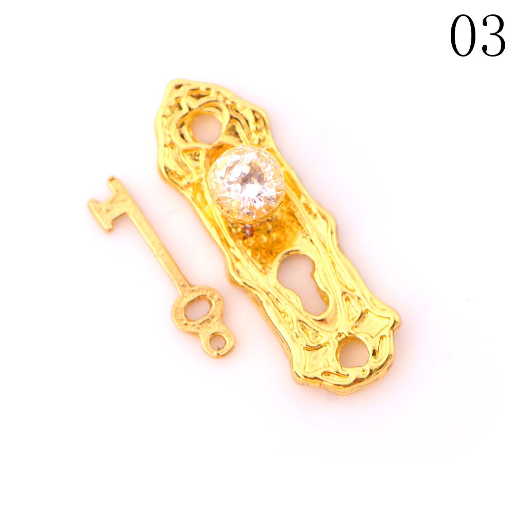 1 zestaw lalek miniaturowe złoty metal blokada drzwi kołatka? Czna tabliczka na drzwiach klucz wystrój rzemiosła prezenty domy dla lalek akcesoria