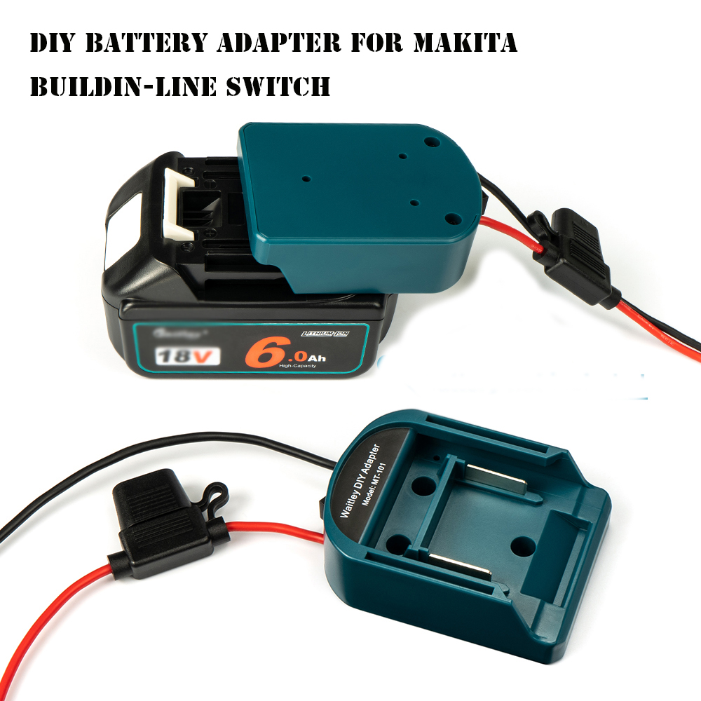DIY Adapter for Makita 14.4V 18V Battery to dock Power Plug accessories kit with cables output and switch