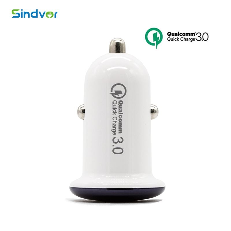 Sindvor 5v 3a mini usb carregador de carro carga rápida 3.0 adaptador do telefone móvel carregamento rápido qc 3.0 carga universal para iphone xiaomi