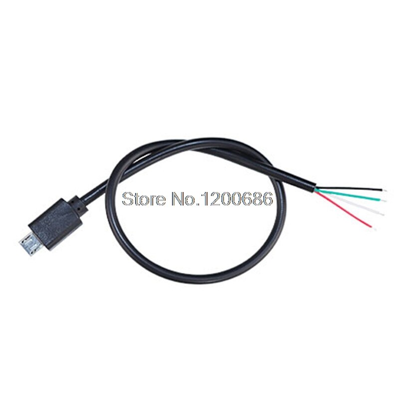 Micro USB Cable Pigtail 0.3M Micro 5pin USB Female Jack 4 wires Power Pigtail Cable Cord DIY: 4PIN male