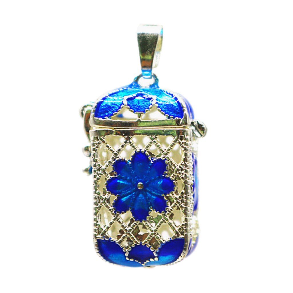 Essential Oil Diffuser Pendant Perfume Cage Locket Hollow Out Enamel Bottle: 4