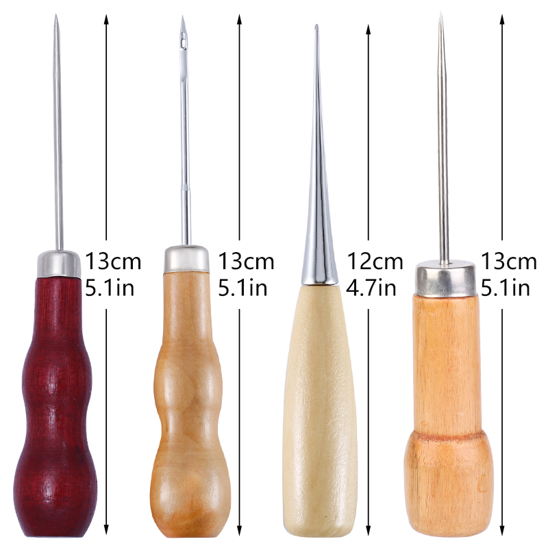 Lmdz Houten Handvat Awls Diy Leer Stiksels Awls Sc... – Grandado