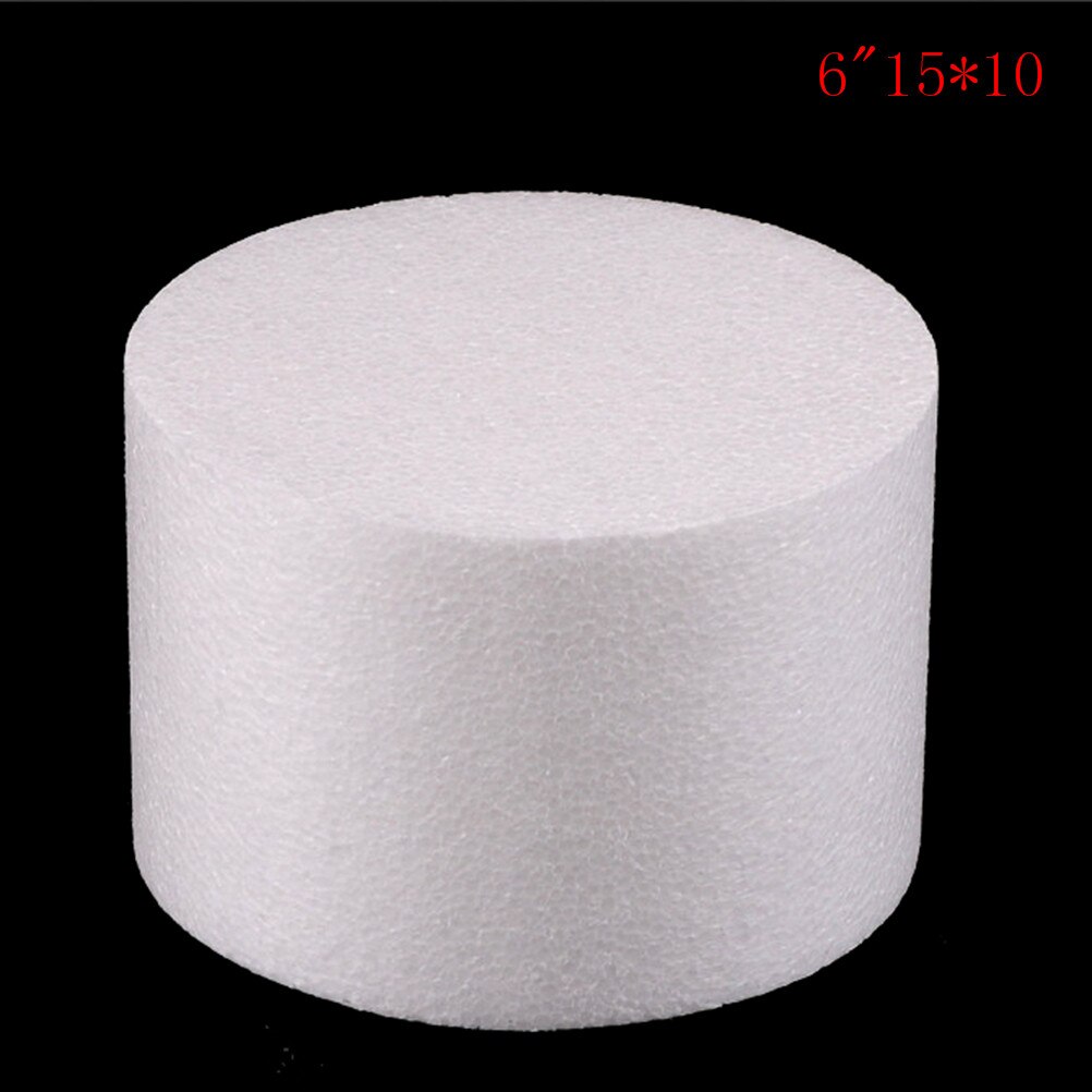4/6/8/10 tommer rund styrofoam skum kage dummy sugarcraft blomst indretning patrice model: 15 x 10cm