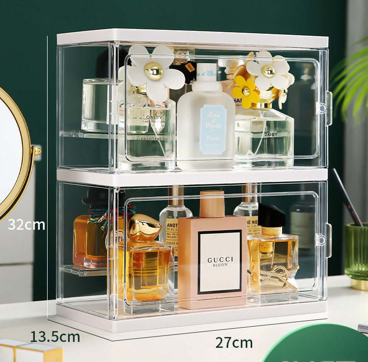 Acrylic Display Cabinet Perfume Storage Clear Cosmetic Storage Box Dustproof Animation Figures Nail Polish Jewelry Display Stand