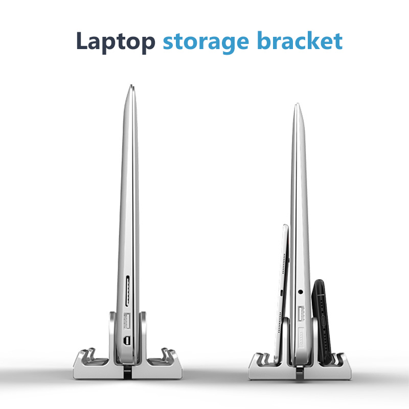 Multifunktions bærbar stativ bærbart aluminium desktop ventileret køleholder til macbook air pro laptop opbevaringsbeslag