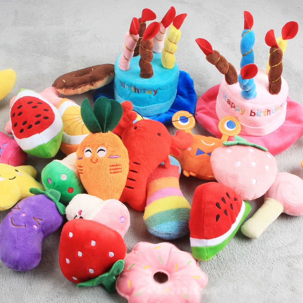 Chew Play Speelgoed Leuke Hond Kat Puppy Chew Piepend Quack Sound Pop Speelgoed Creatieve Simulatie Donut Dierbenodigdheden Hond speelgoed