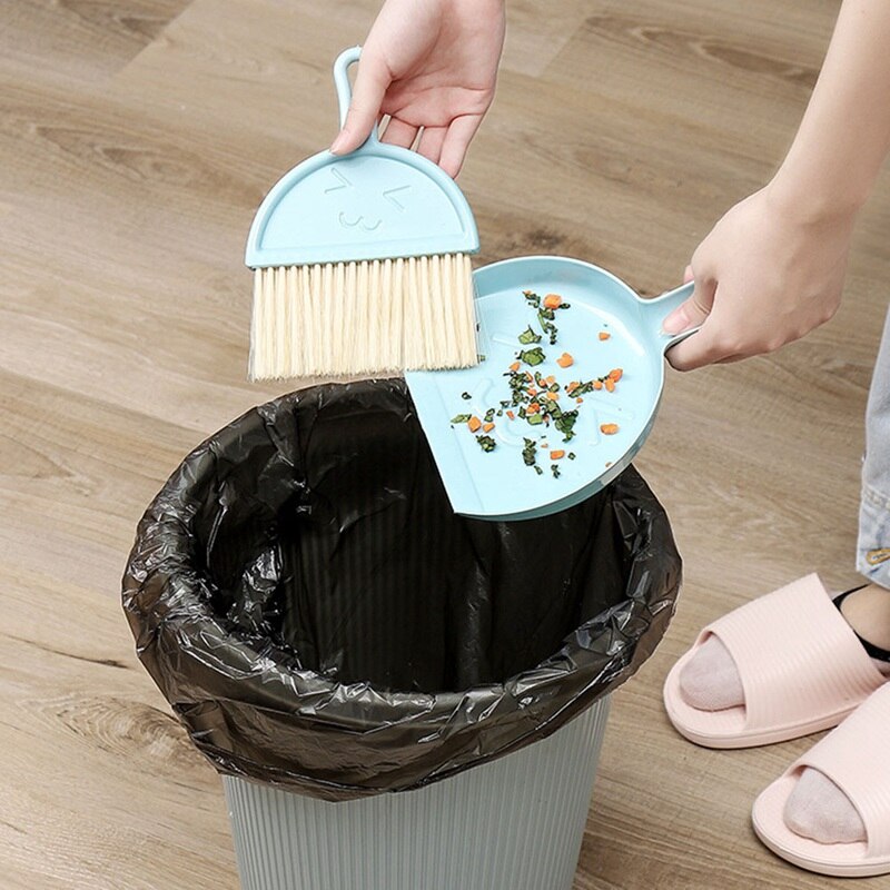 Small Broom Home Desktop Mini Broom Keyboard Cleaning Brush With Dustpan Set Computer Debris Brush