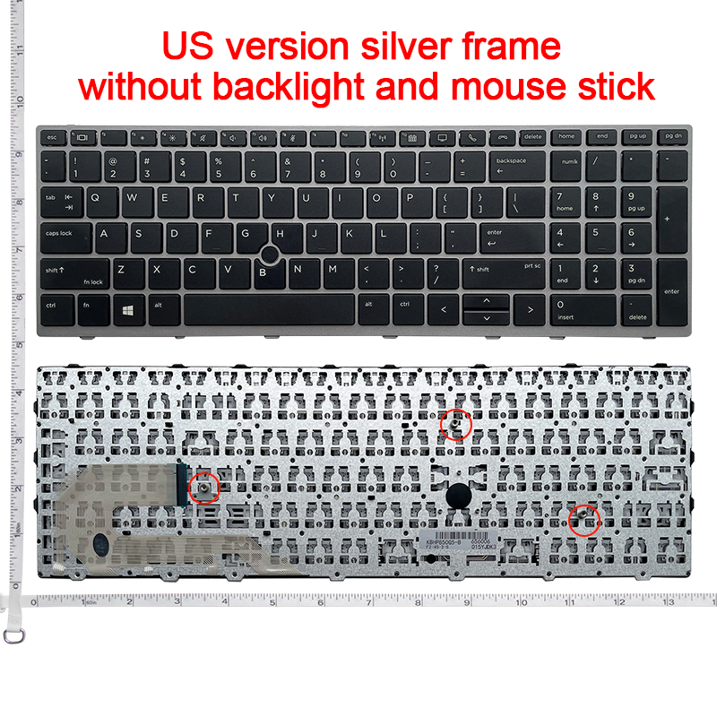 US English Laptop Keyboard For HP EliteBook 750 G5 750 G6 755 G5 755 G6 850 G5 850 G6 855 G5 855 G6 Zbook 15U G5 Zbook 15U G6: PURPLE