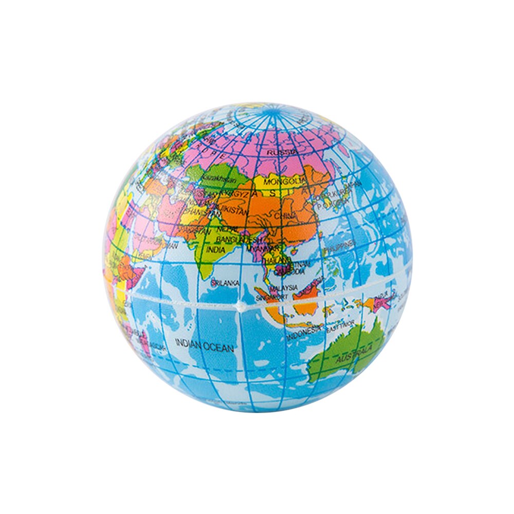 Stress Decor World Map Foam Bal Atlas Globe Palm Planeet Aarde Bal Squeeze Speelgoed Squishy Anti-Stress speelgoed Voor Kinderen: 7.6cm