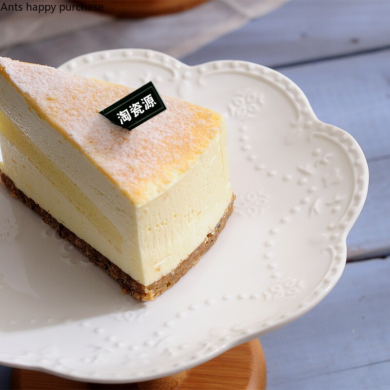 Ceramics Fruit Tray Living Room Snack Tray with Lid Glass Cover European High Plate Cake Stand Exhibition Hall Dessert Rack