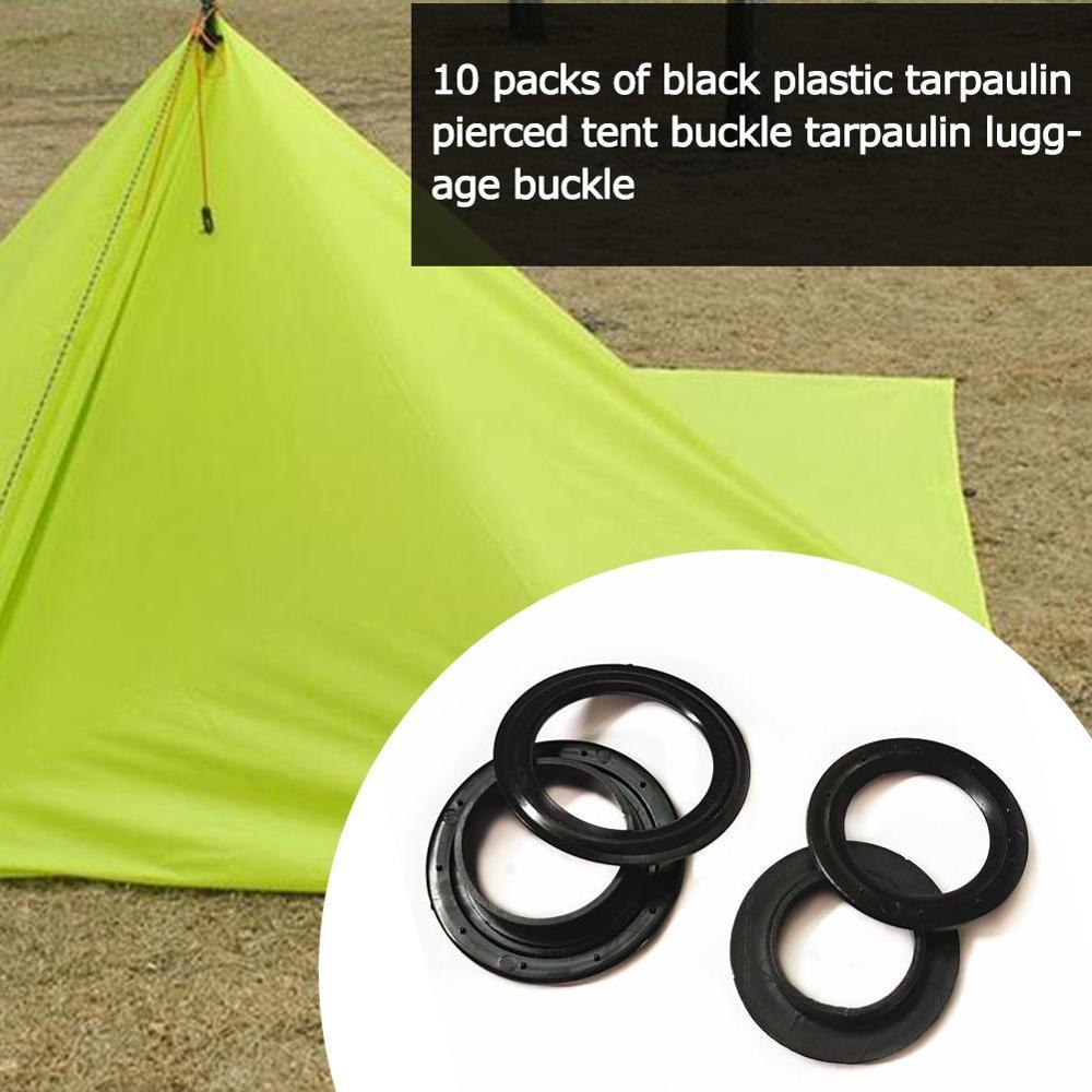 10 stk plastikforsegling snap øjenlåg gennemføring presenning bundplade udendørs telt spænde lejr tilbehør
