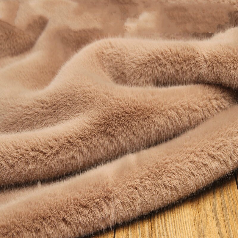 1400G Verdikte Diy Imitatie Nerts Bont Pluche Stof Voor Teller Kledingstuk Homedecor Kunstmatige Wol Fluwelen Stof 0.5X1.6M