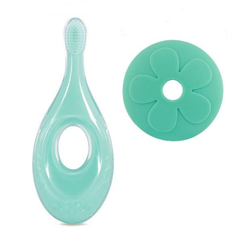 Silicone macio crianças treinamento escova de dentes do bebê recém-nascido dental oral care toothbrushes ferramenta dentição goma massagem escova de dentes: 3