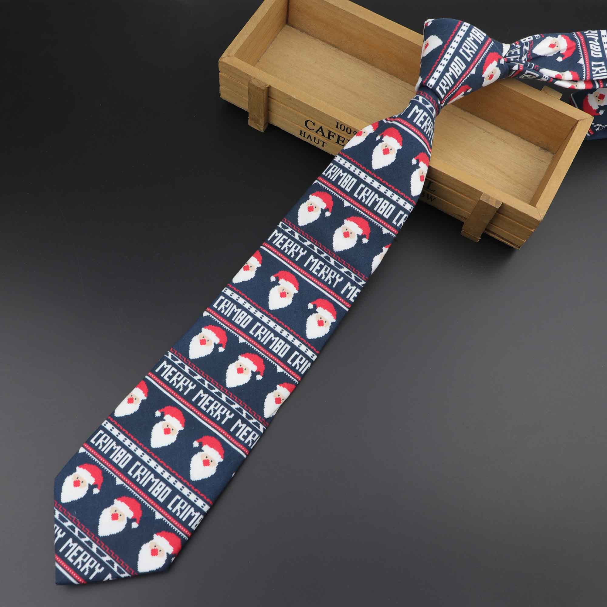 Heiße Neue Weihnachten Krawatte Herrenmode lässig Schneeflocke Drucken Baumwolle Krawatten Schneemann Professionelle aufbringen Krawatte 8cm Breite: 9