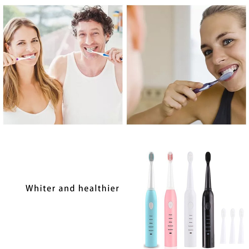 Powerful Sonic Ultrasonic Electric Toothbrush Usb Charging Rechargeable Toothbrush Washable Electronic Whitening Toothbrush 3C