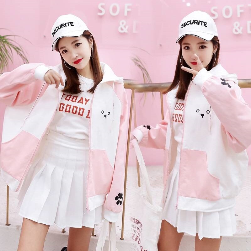 Veste Femme Patchwork - Style Coréen Casual Coupe Ample - Printemps Automne Tendance Polyvalente: Rose / Xs