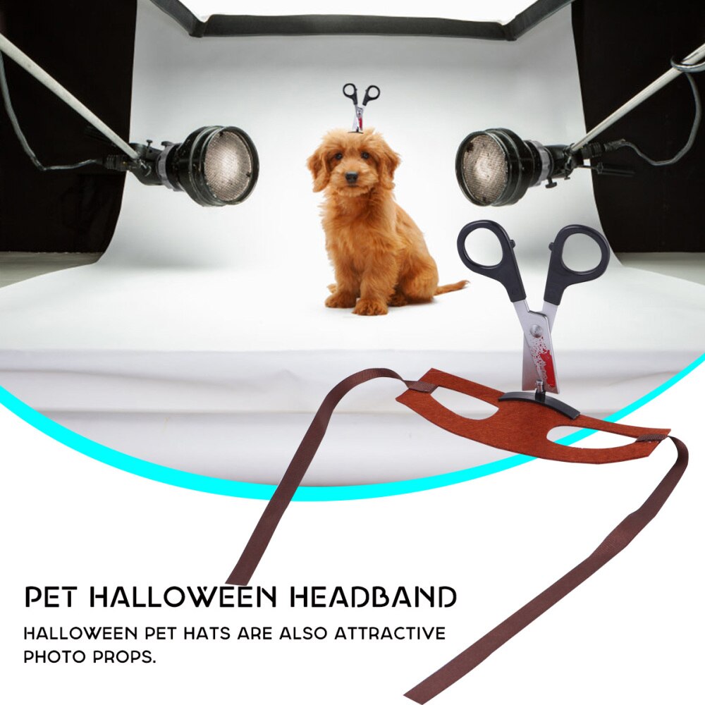 Halloween Schaar Hoofddeksels Prank Hoofdband Pet Party Hoed Cosplay Trick Props Kostuums Accessoires Voor Hond Kat (Maat S)