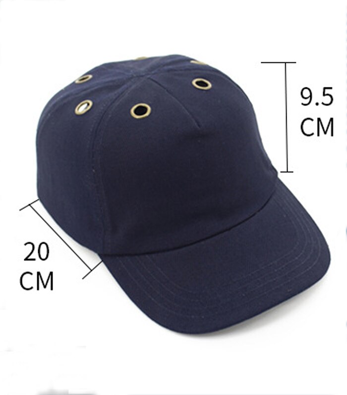 Baseball Bump Caps Lightweight Safety Hard Hat Head Protection Caps Workplace Safety Helmet Workwear ABS Inner Shell Top 6 Holes