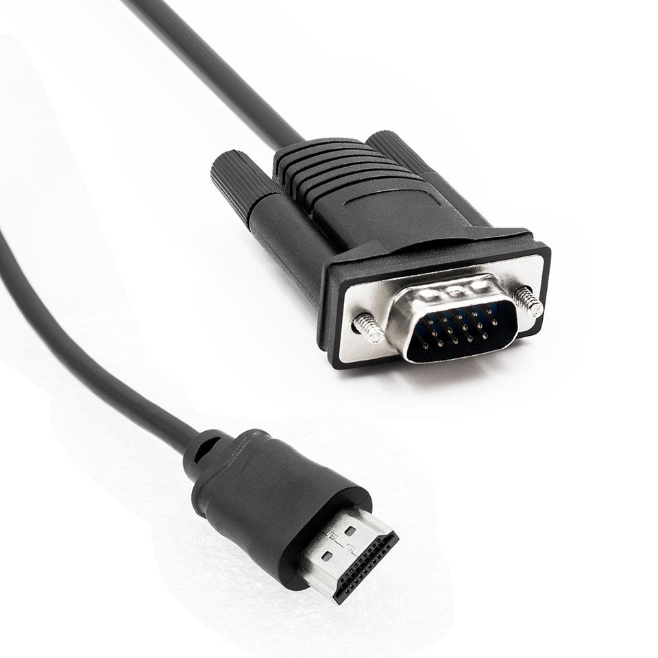 HDMI-compatible VGA Cable to VGA Cable Cord Audio Video male to VGA male cable 1920*1080P For PC Monitor HDTV Projector