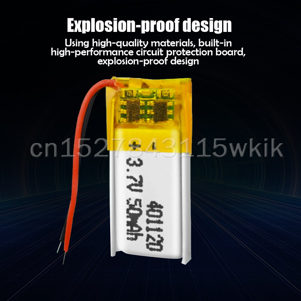 3.7V 60Mah 401120 Oplaadbare Lithium Polymeer Batterij Voor MP3 MP4 Gps Speelgoed Bluetooth Oortelefoon Selfie Stick Smart Horloge 401119